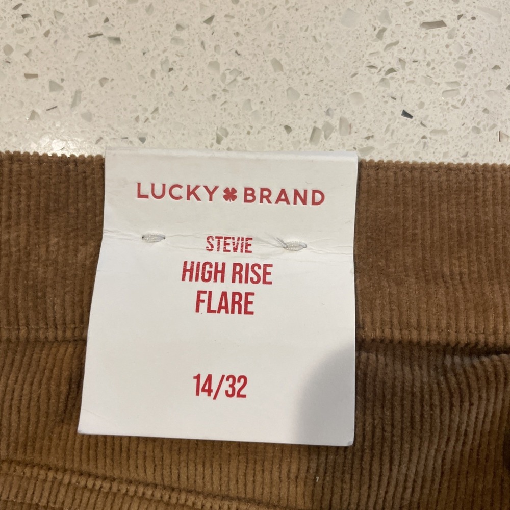 Lucky Brand STEVIE HIGH RISE FLARE Stretch Corduroy Pants Women's 14/32 NWT - Picture 6 of 6